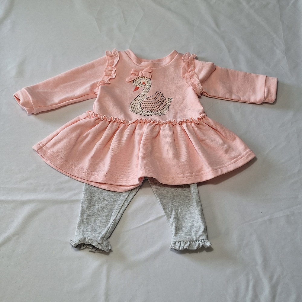 Nannette Pink and Gray Kids Matching Set